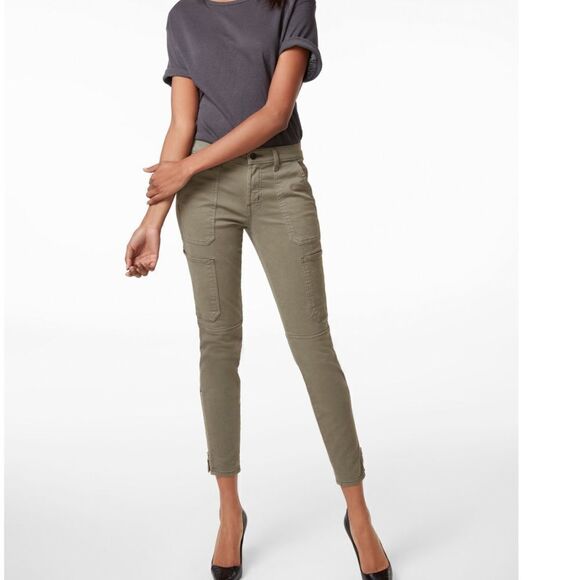 J. Brand Green Skinny Utility Pants Zipper Ankle Detail New With Tag Size 30 - Picture 1 of 8
